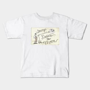 George Lassos The Moon vintage postcard look Kids T-Shirt